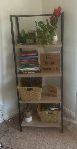 4 tier open frame book shelf