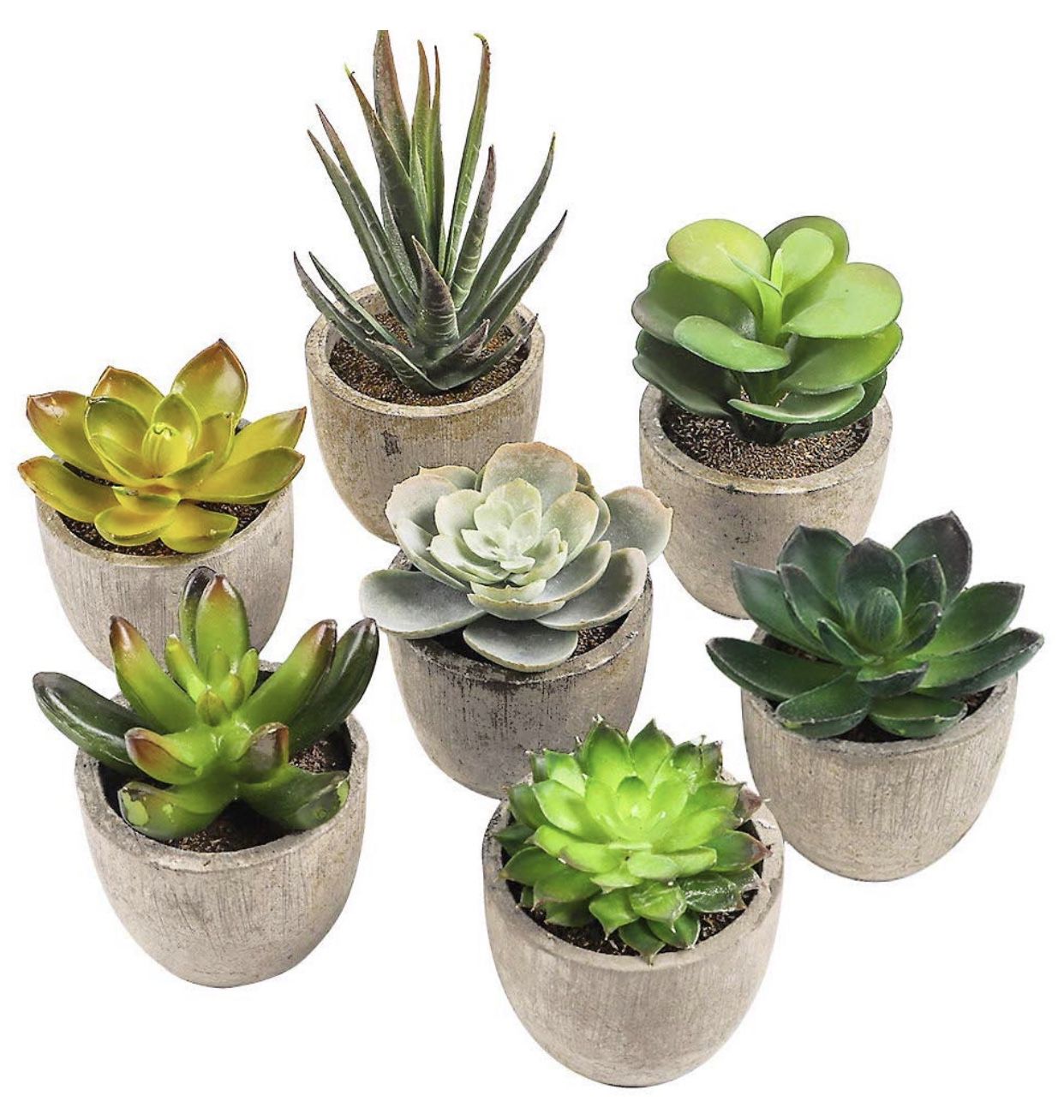 7 Artificial Succulent Plants