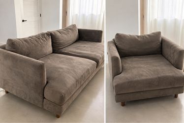 Modern Oversized Sofa + Matching Lounge Chair – Deep & Super Comfortable