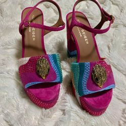 Kurt Geiger Pink And Purple Platform Heels