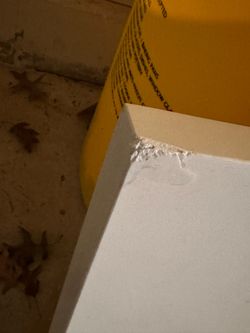 Quartz double vanity countertop 75 inch chipped corner on right front - 22 inch depth