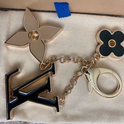 Fleur De Monogram bag charm