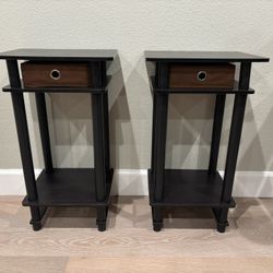 Set of 2 - Nightstands / end tables / side tables - espresso