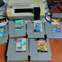 Nintendo Entertainment System With Six Games All Cables