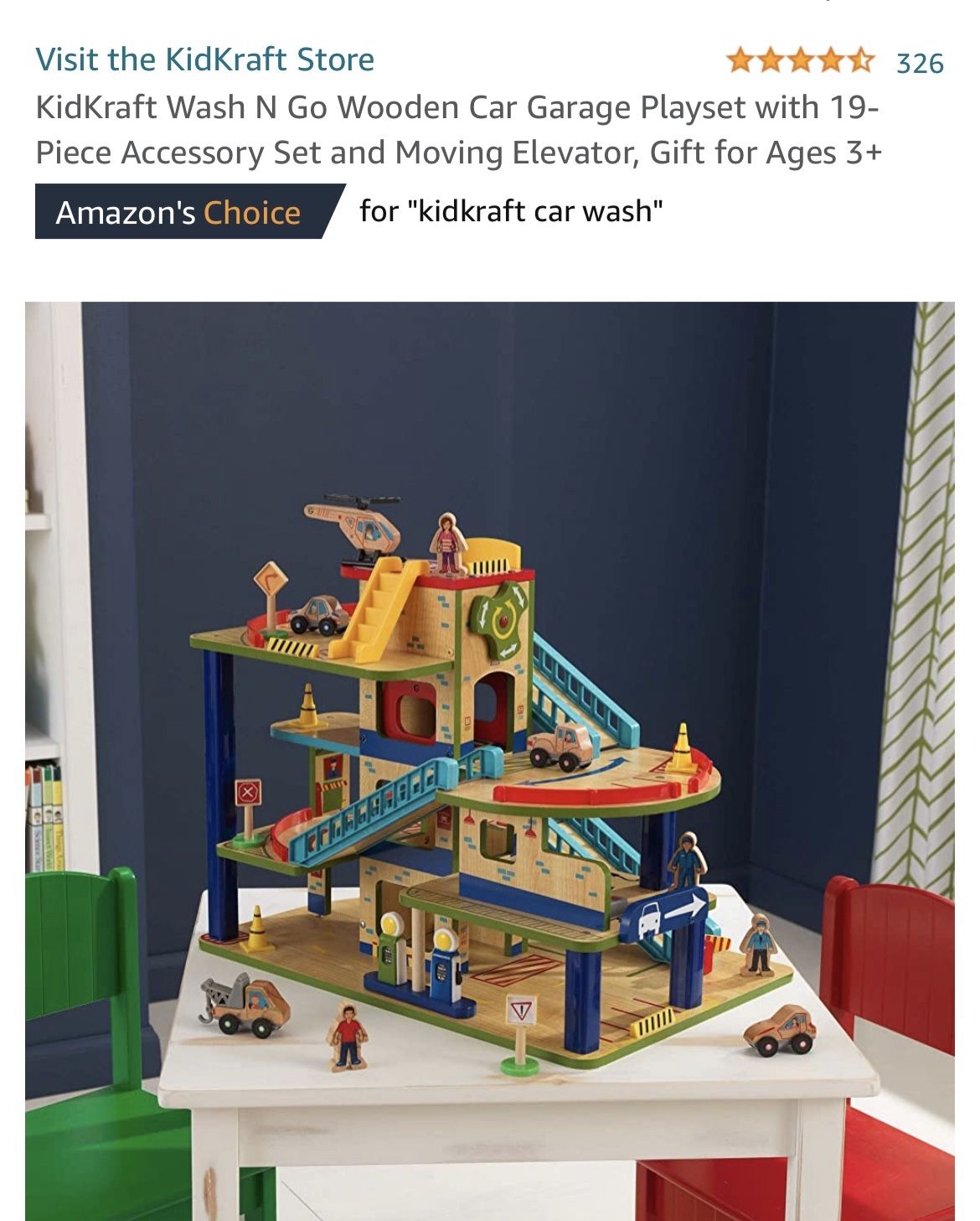 Kidkraft wash n go wooden car garage sale