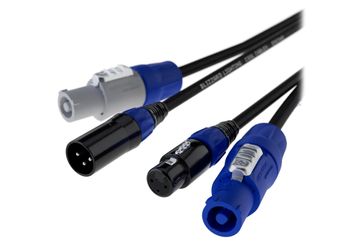 Blizzard DMXPC 3-Pin DMX Plus PowerCON Compatible Combo Cable - 15 Ft
