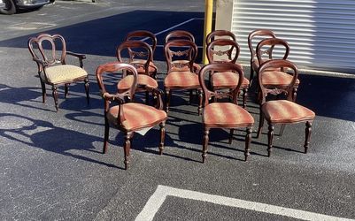 12 antique style chairs