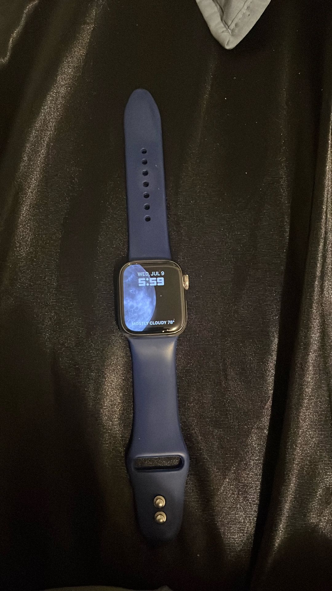Apple Watch Series 9 41mm Stainless Steel GPS + Cellular — Like New, Storm Blue