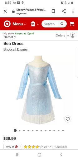 Elsa light up dress size 4-6