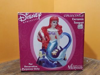 Rare Disney princess Ariel Little Mermaid ceramic teapot