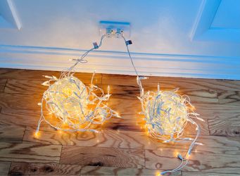 Two sets of icicle lights