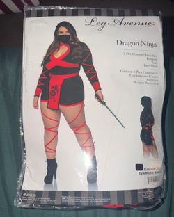 Leg Avenue Plus Size 1X/ 2X Dragon Ninja Costume