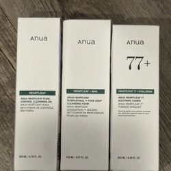 Anua Essential Trio (Oil Cleanser + Deep Cleansing Foam + Calming Toner