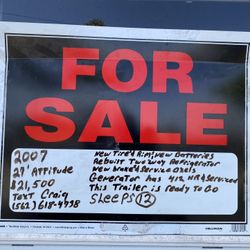 27’ Attitude Toy hauler 