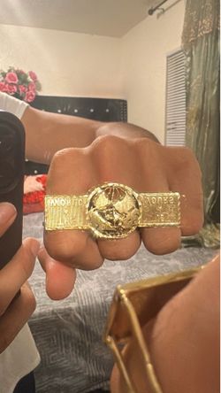 10K 3 FINGER RING (THE WORLD IS YOURS)