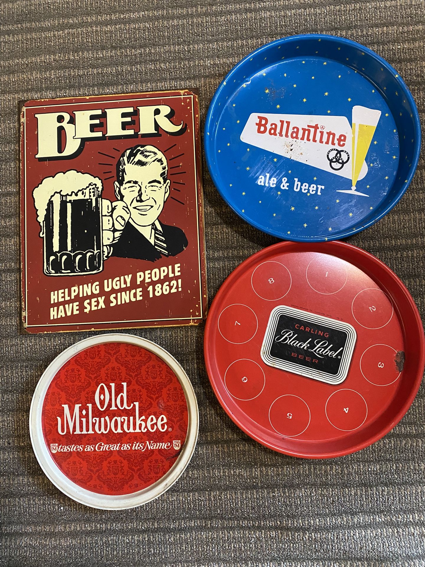 Vintage Beer Trays/Sign