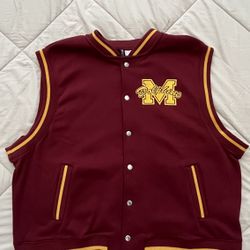 H&M, Varsity Vest- Maroon And Gold, Size: L