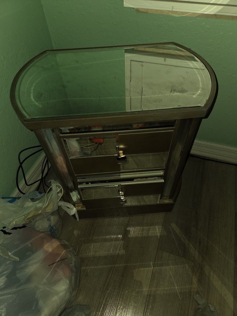 Mirrored Nightstand / Side Table — Glam Style