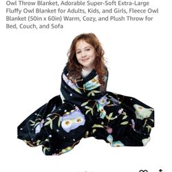 Kids Owl Throw Blanket