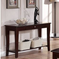 CONSOLE TABLE  MATERIAL/ COLOR. WOODEN  NEW IN BOX ☎️ 1714586,2564 