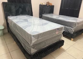 Twin mattress and box spring set (2pc - new) NEW KING-QUEEN-FULL-TWIN SIZE SETS MATTRESS AND BOX SPRING 2-pcs