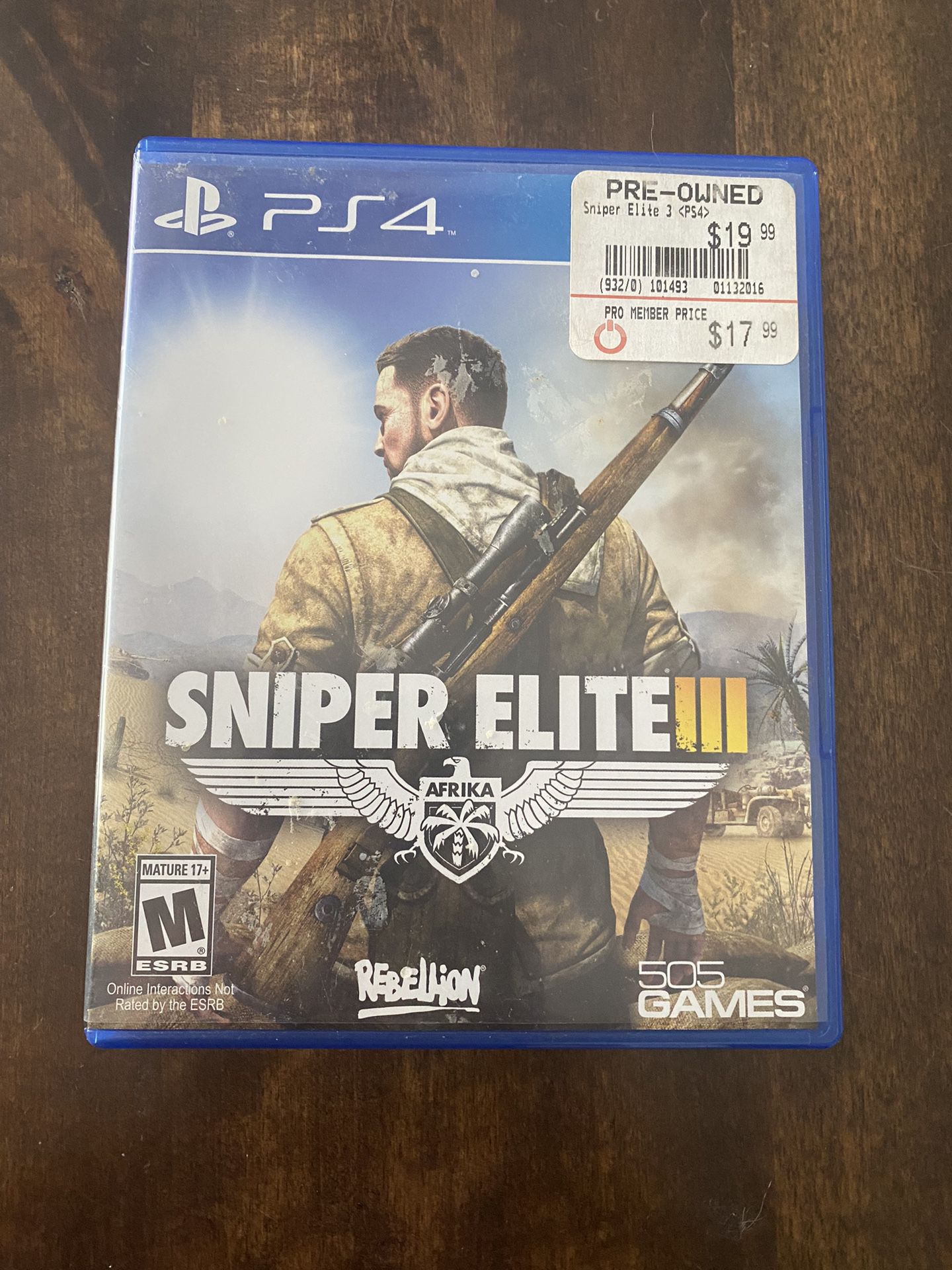 Sniper elite 3 - PS4
