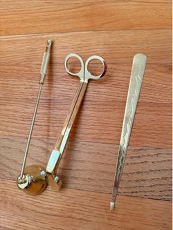 3-Piece Gold Candle Accessory Set