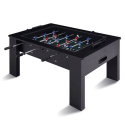 42" Foosball Coffee Table Soccer Game Table Arcade Game Room Tempered Glass Black