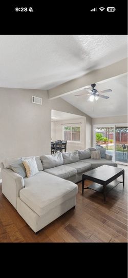 Sectional couch -light grey