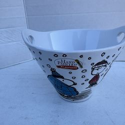 Peanuts Snoopy Charlie Brown Hand Painted Bowl 