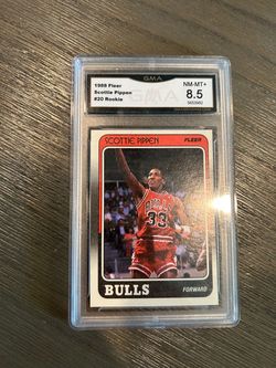 1988 Fleer Scottie Pippen #20 Rookie GMA 8.5