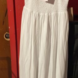 Selling New Summer Dress Large Size White 