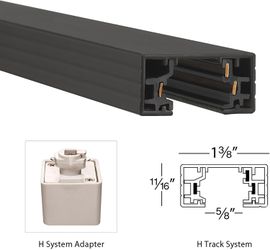 WAC Lighting H Track 120V Live End Power Feed Connector to Power Track from Either