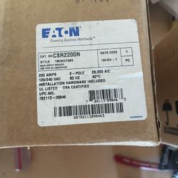 New Eaton 200A and 175A.  2 Pole CSR2200N CSR2175N