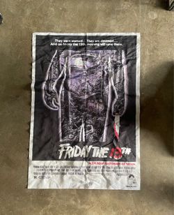 Friday The 13th Movie Flag Poster Art