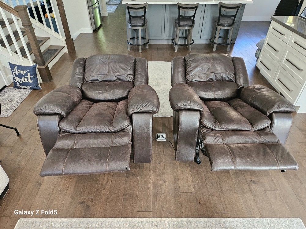 Electric Leather Recliners 