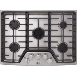 LG studio stainless steel 30”30 Gas Cooktop LSCG307ST