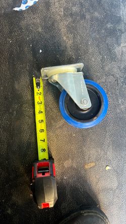 Swivel Caster Wheel with Blue Polyurethane Tread