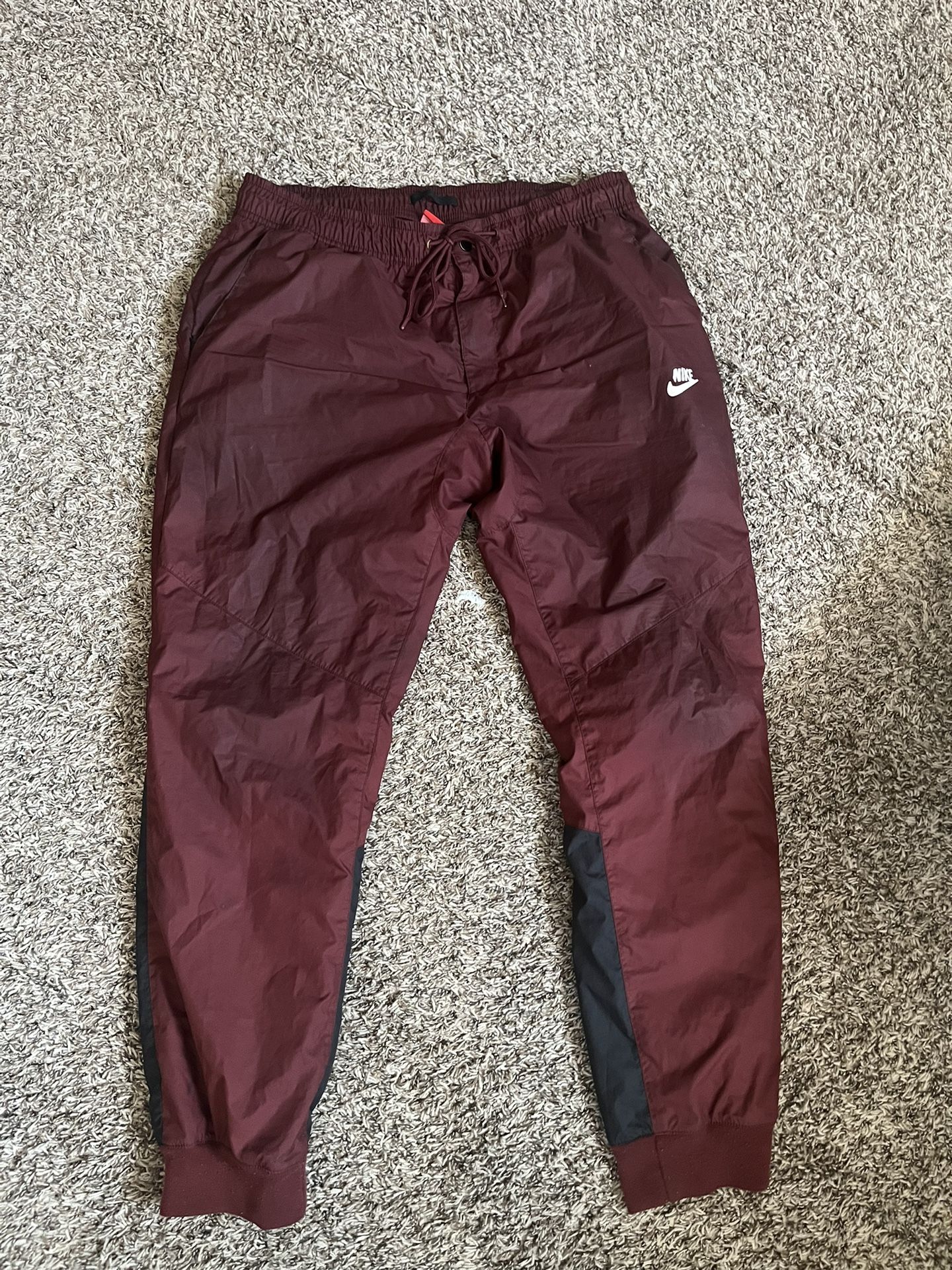 nike windbreaker pants red