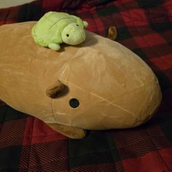 Capybara With Turtle On Top Plush New