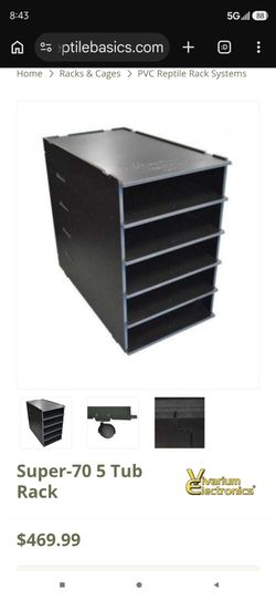Snake rack and supplies