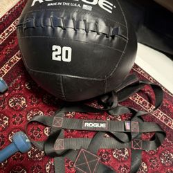 Rogue Fitness Medicine Ball w/ KB Strap