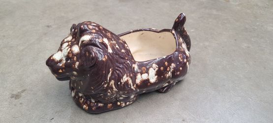 Vintage Ceramic Lion Planter