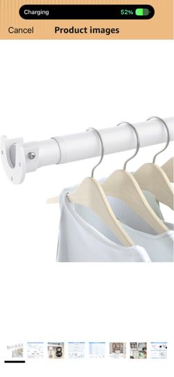 3 Pack Closet Rod, 17-84in Adjuatable closet rods for Hanging Clothes 66 lb Heavy Duty Hold, Easy Installation, Multiple Size / Color Options, 1.3in C