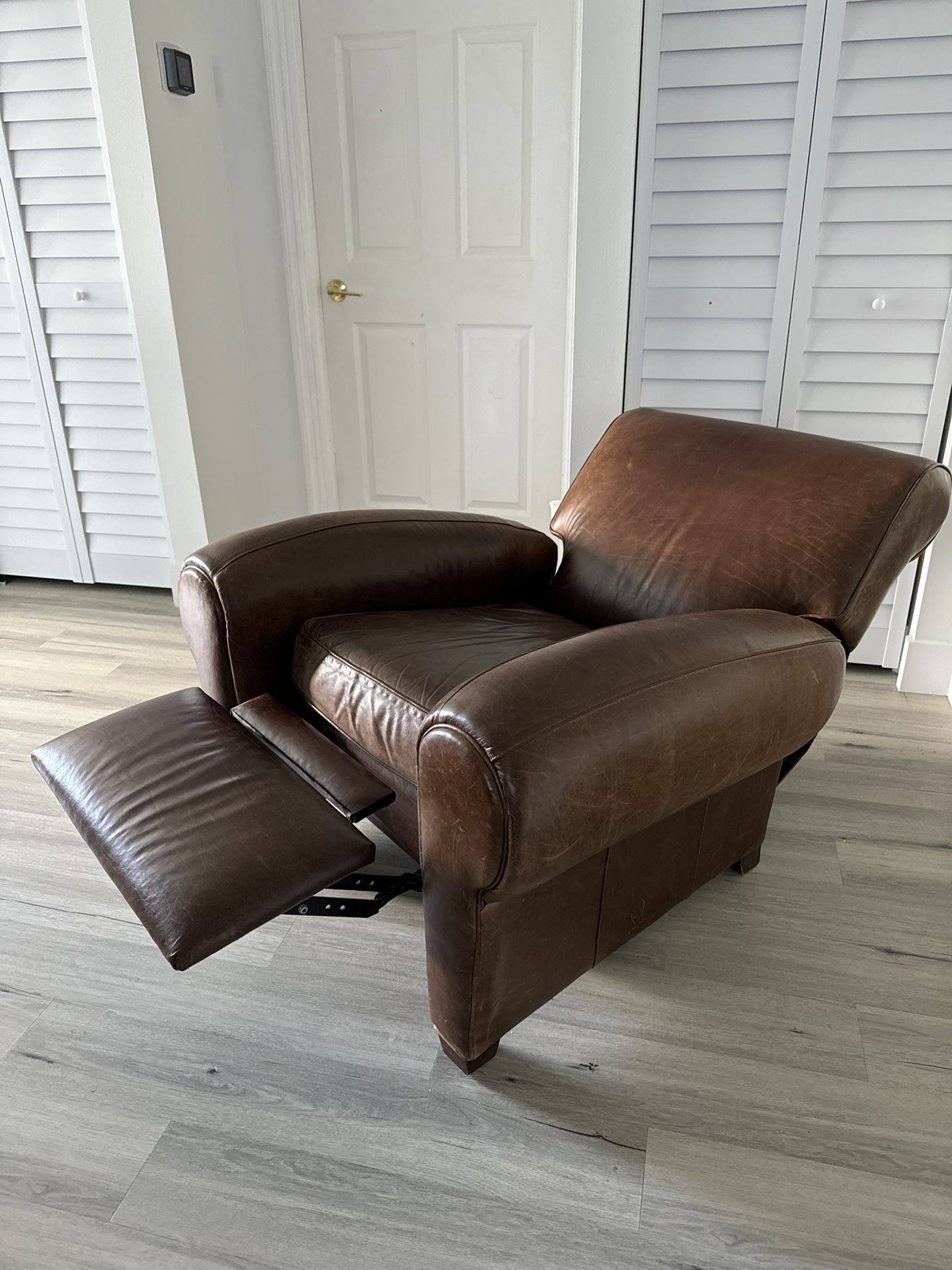Pottery Barn Reclining Leather Chair