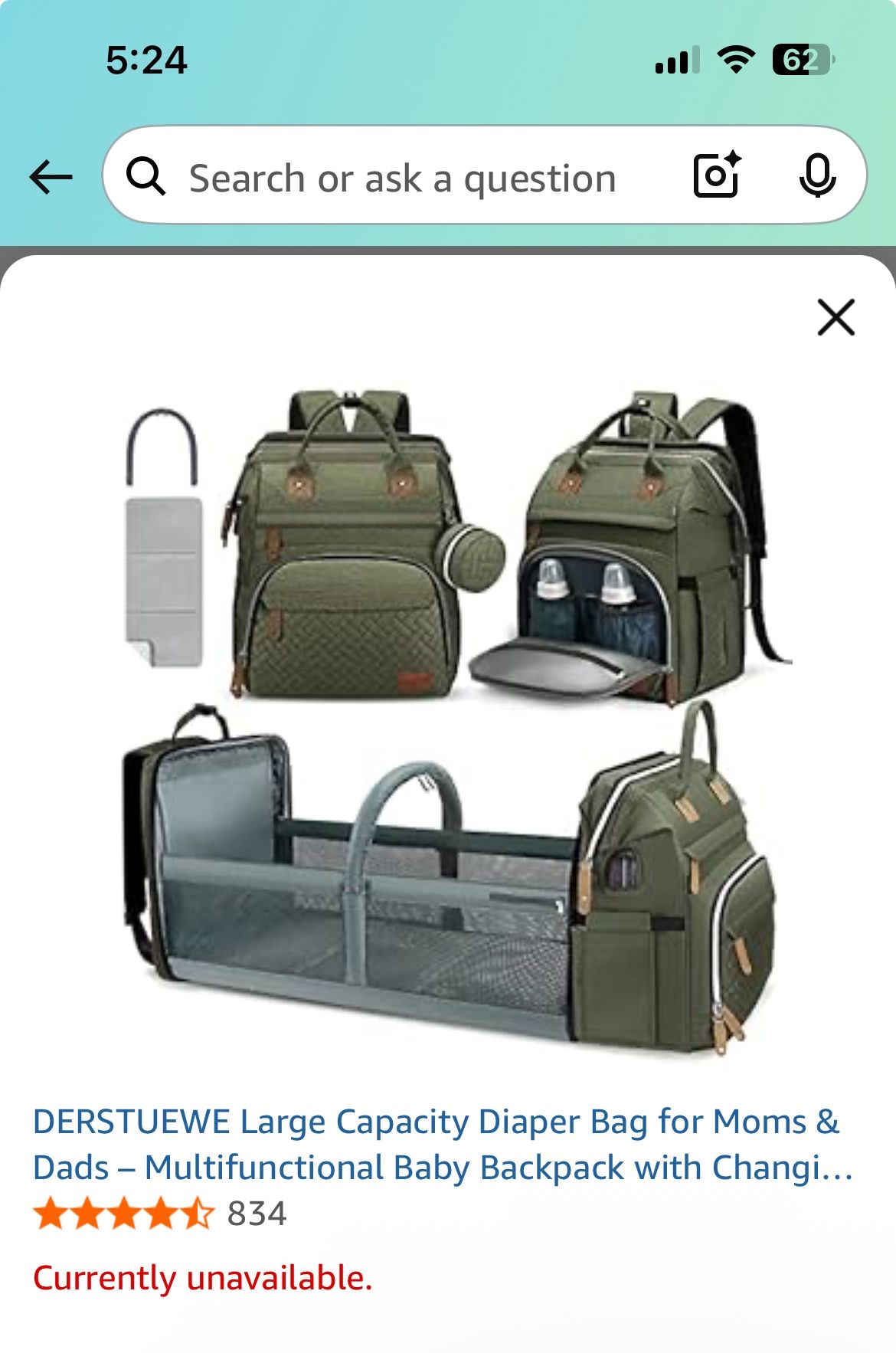 Baby Diaper Backpack Bag