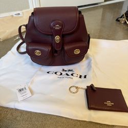 Coach Hadley Backpack In Wine!