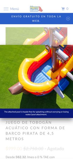 Slide water rent