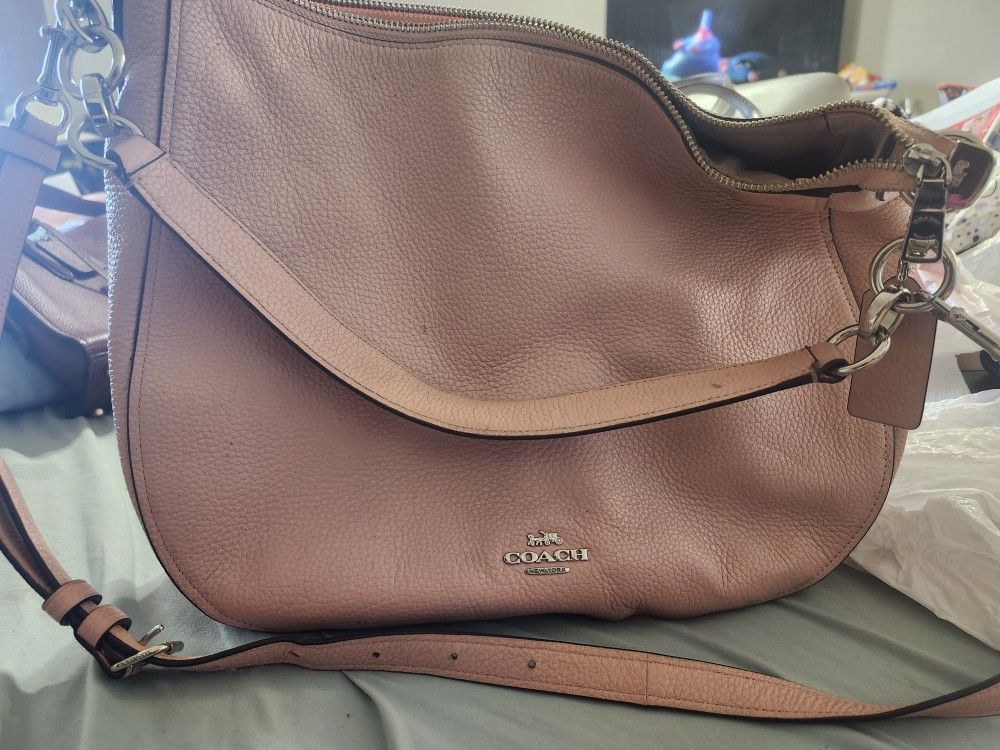 Coach Skylar Hobo Bag - Light Pink Pebble Leather