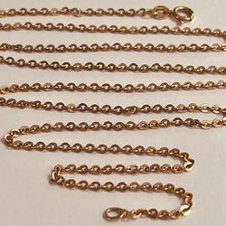 ✨RARE UnoAerre 1AR Collectible 18K Solid Gold  Made In Italy Vintage 1950s Chain Necklace